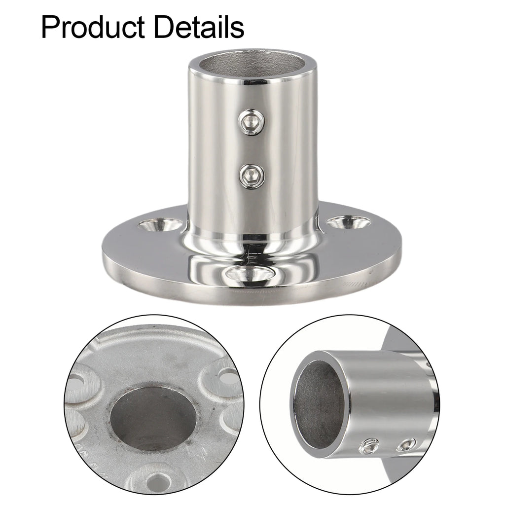 316 Stainless Steel Boat Handrail Base for Yacht Railing Fits 7/8 or 1 Tubes Designed for Harsh Marine Environments Oasis Select