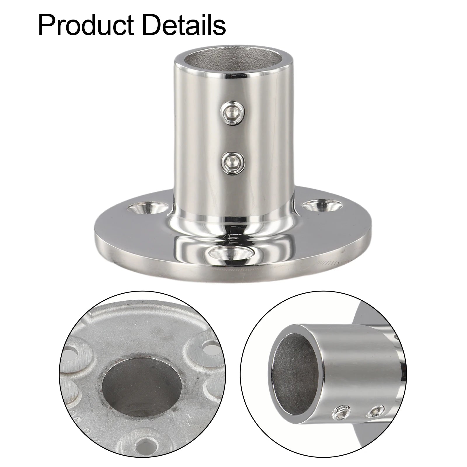 316 Stainless Steel Boat Handrail Base for Yacht Railing Fits 7/8 or 1 Tubes Designed for Harsh Marine Environments Oasis Select