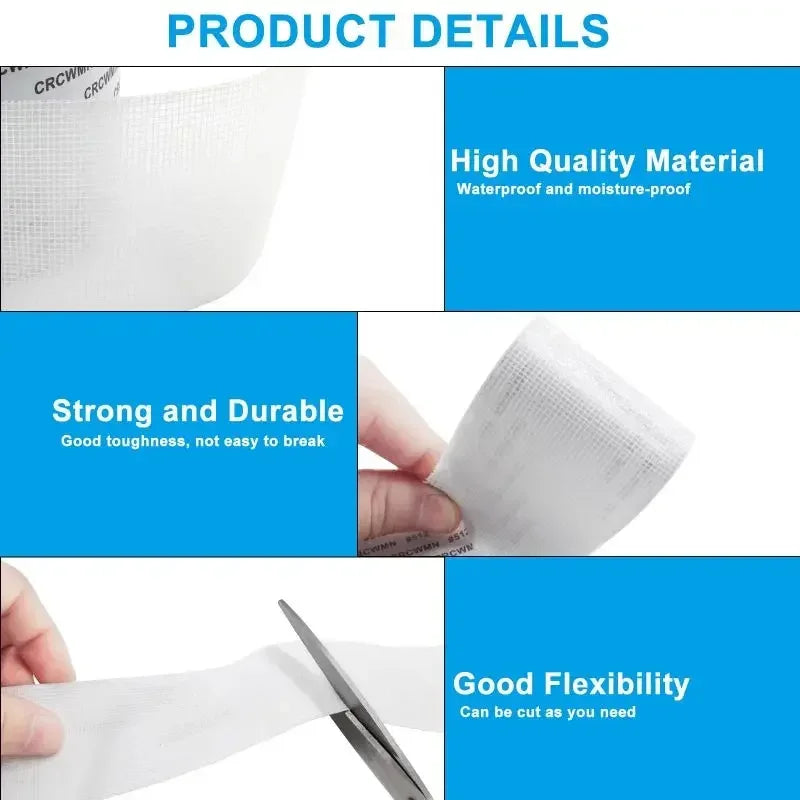 5x200cm Screen Repair Tape Window Door Waterproof Mosquito Net Patch Self-adhesive Super Fix Mesh Netting Broken Holes Tool Oasis Select