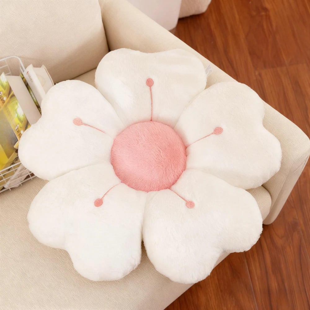 Flower-Shaped Plush Throw Pillow - Comfortable and Cute Mattress and Sofa Decor Cushion, Chair Cushion floor cushion Oasis Select