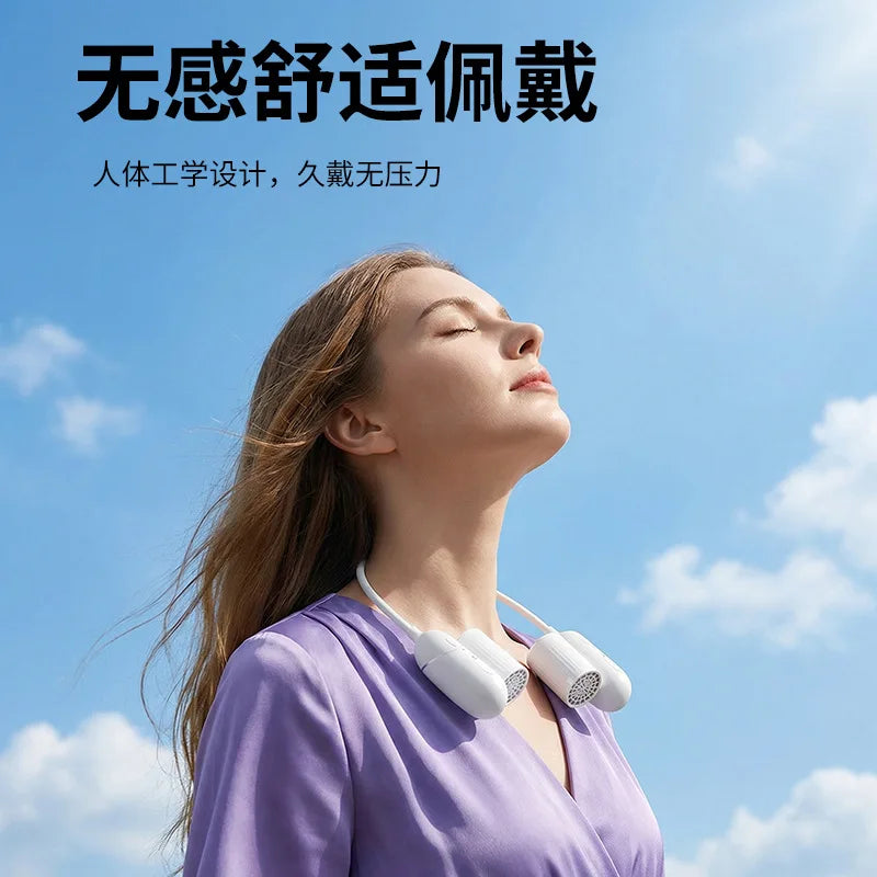 Portable Wearable Neck Fan – Hands-Free Adjustable Personal Fan Wearable Neck Fan Oasis Select