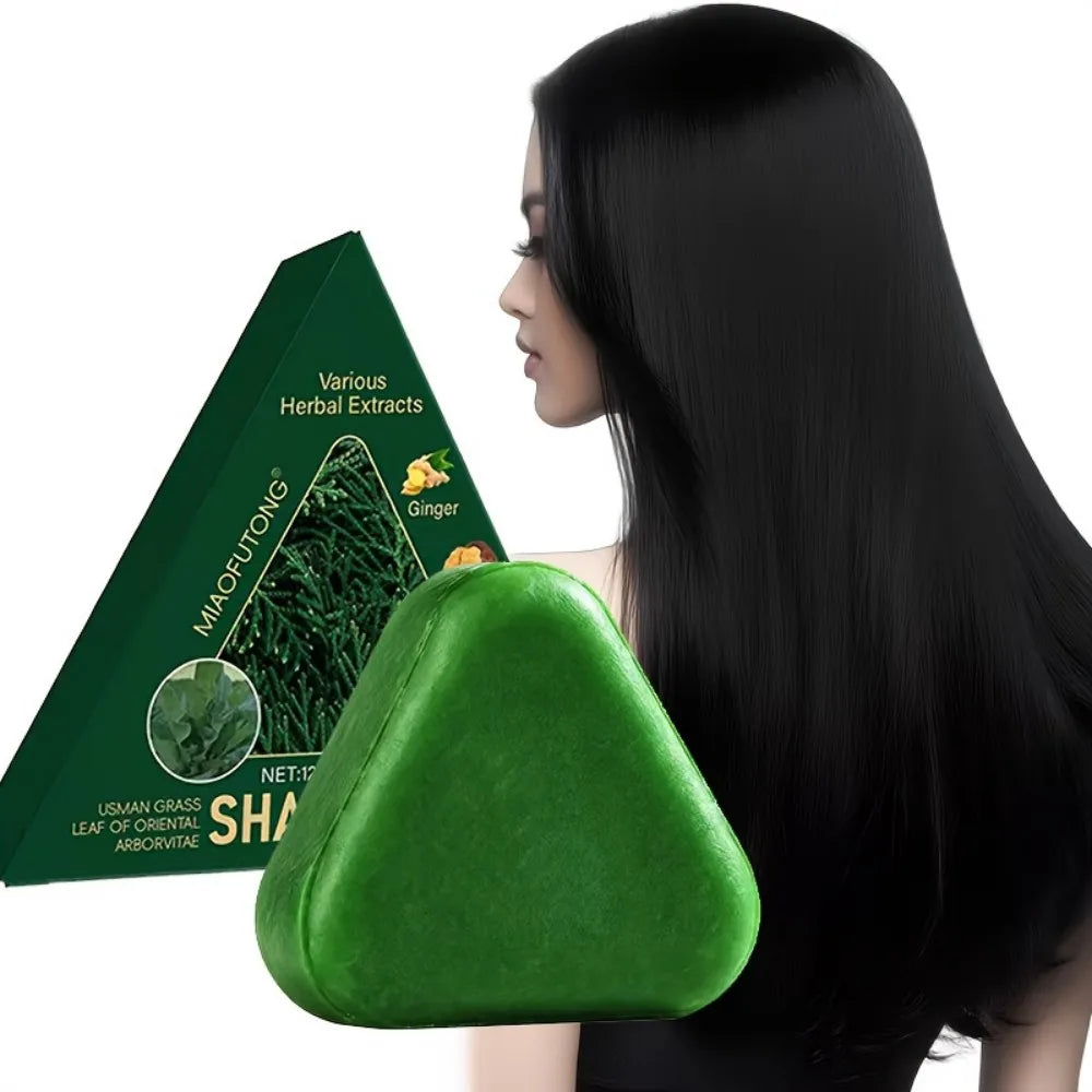 Natural Herbal Shampoo Soap Usman Grass Handmade Soap Hair Nourishing, Oil Control, Refreshing, Fluffy and Soothing Hair Care Oasis Select