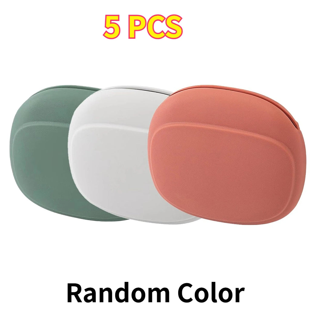 1/2/5PCS Soft Silicone Headphone Organizer Mini Shockproof Earbud Case Portable Cable Pouch for USB Cords Keys Travel Essentials Oasis Select 5pcs