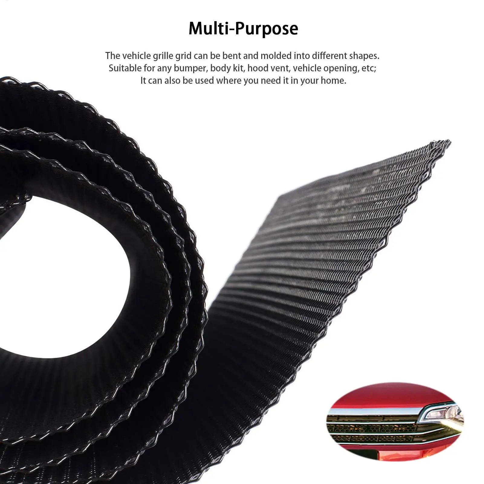 Universal Car Grill Mesh Aluminum Alloy Auto Grille Insert Bumper Rhombic Hole Mesh 3x6mm 4x8mm 6x12mm 8x16mm Car Radiator Grill Oasis Select