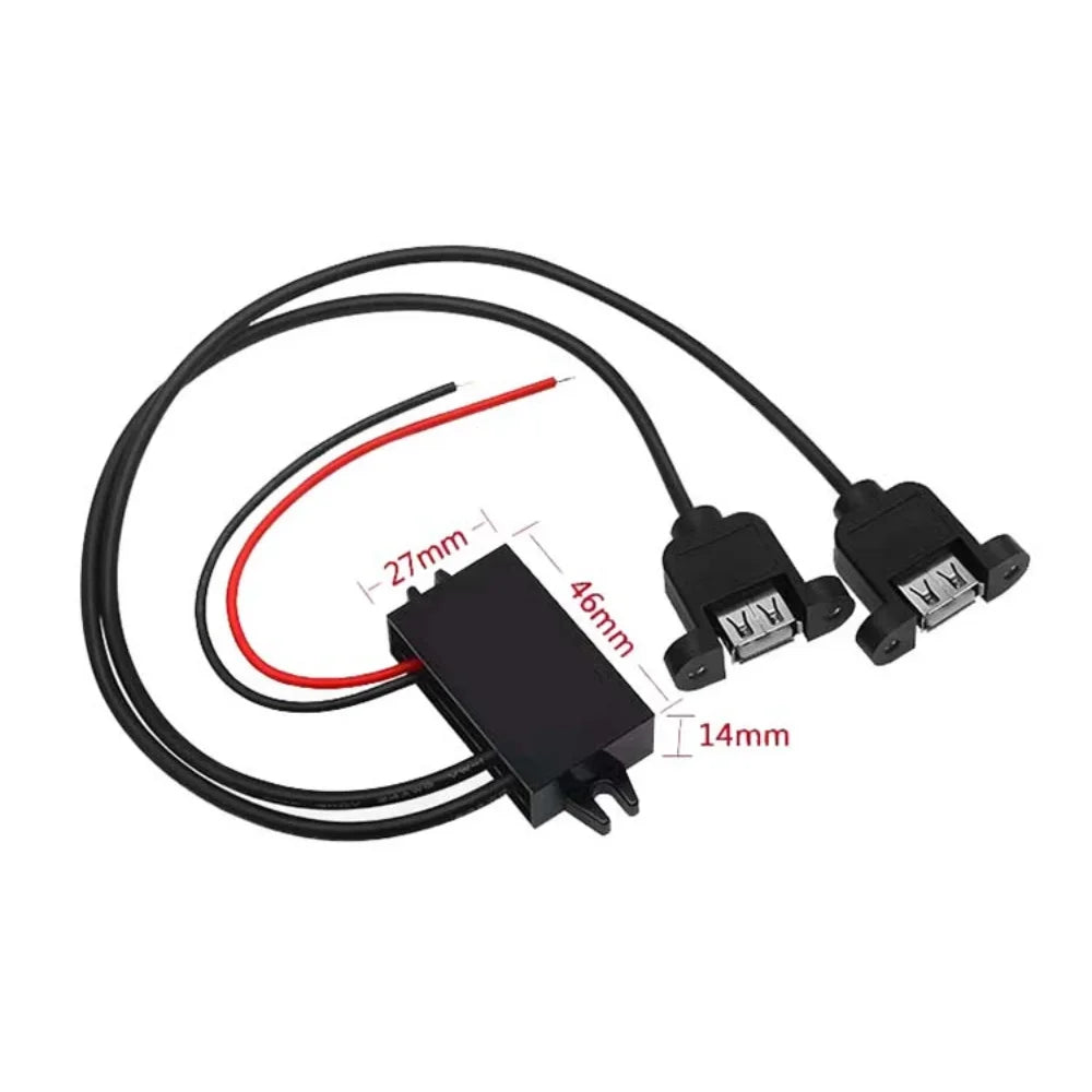 12V24V to 5V 3A Charging Converter DC DC 12V to 5V Step Down Converter with Female/MICRO/TYPE C/MINI USB for Car Motorcycle Oasis Select