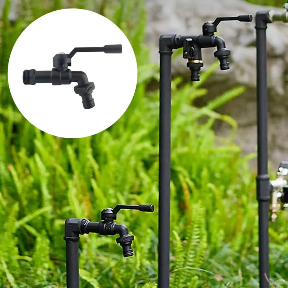 Black Brass Anti-Freeze Bibcock Faucet – Dual Outlet 1/2" Bibcock Faucet Oasis Select