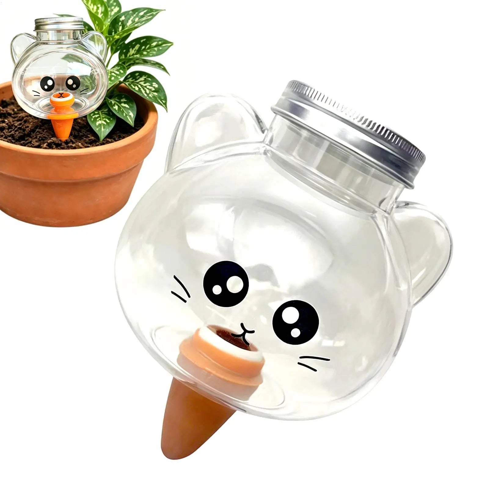 500ml Cat Self-Watering Globe | Drip Spike for Potted Plants