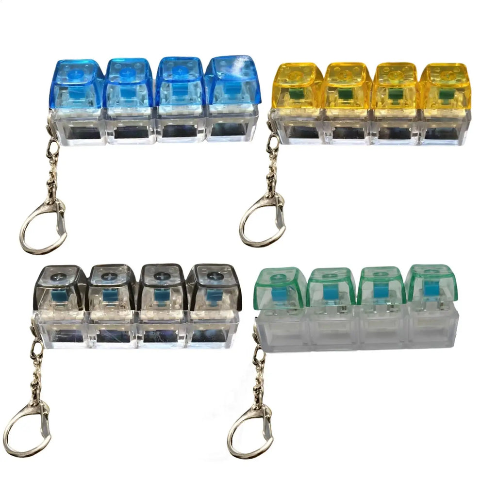LED Keyboard Key Chain Fidget Toy for Adults Fidget Clicker Decompression Keychains Stress Relief Gadget Interesting Pendant Oasis Select