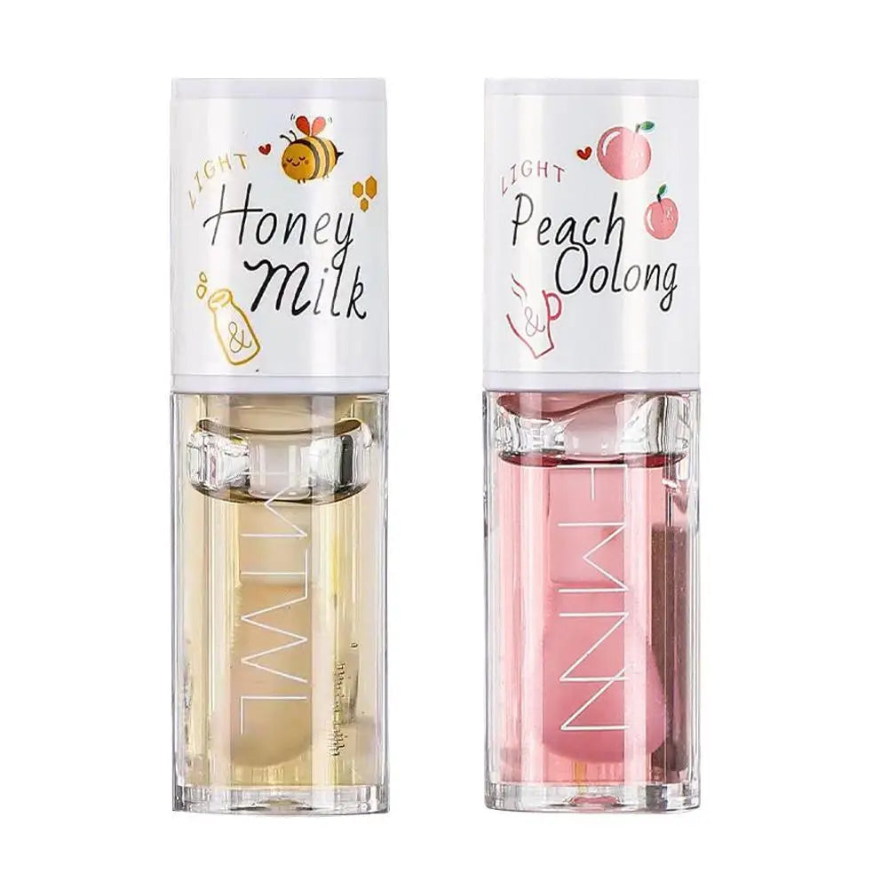 Korean Honey Peach Lip Oil – Vitamin E Lip Tint & Plumper 5g Lip Oil Gloss Oasis Select