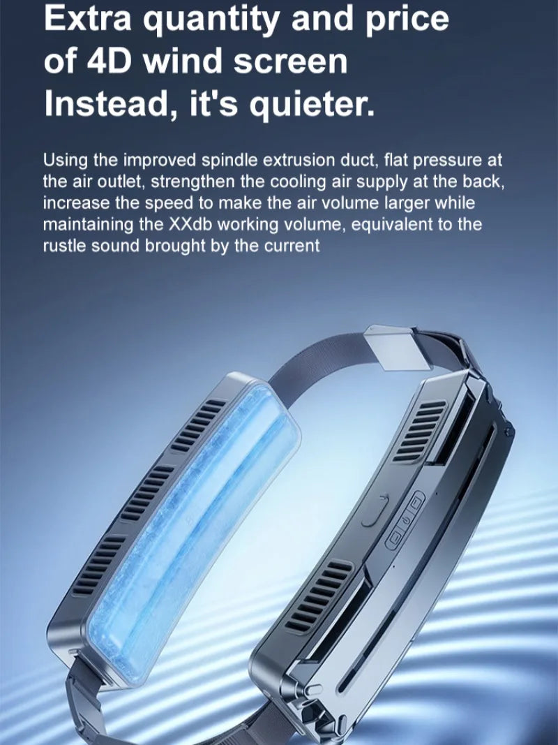 Portable USB Waist Fan – 3-Speed Rechargeable Cooling Belt