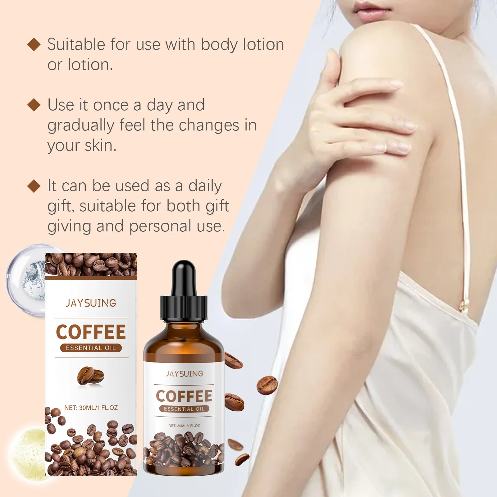 Jaysuing Coffee Essential Oil – Moisturizing Face & Body Oil Body & Face Oil Oasis Select