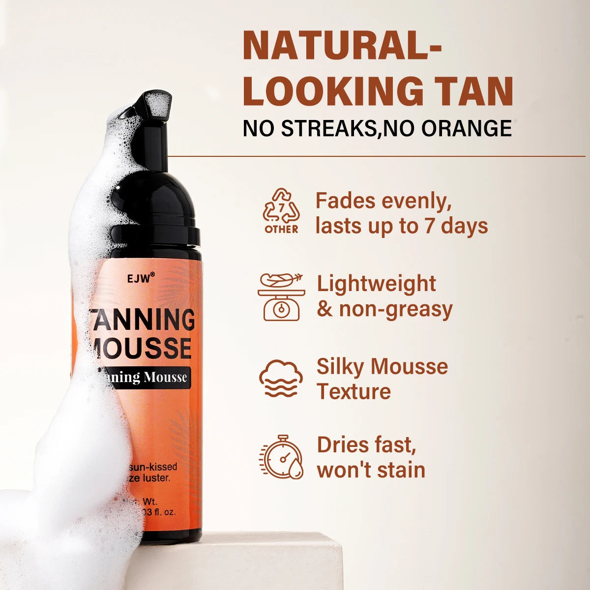 Self-Tanning Mousse – Even, Moisturizing & Fast-Absorbing Tan Self-Tanning Mousse Oasis Select