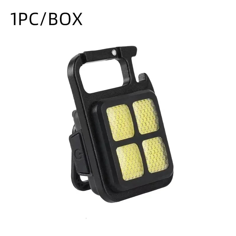 Mini COB Keychain Flashlight – USB-C Rechargeable Pocket Lantern