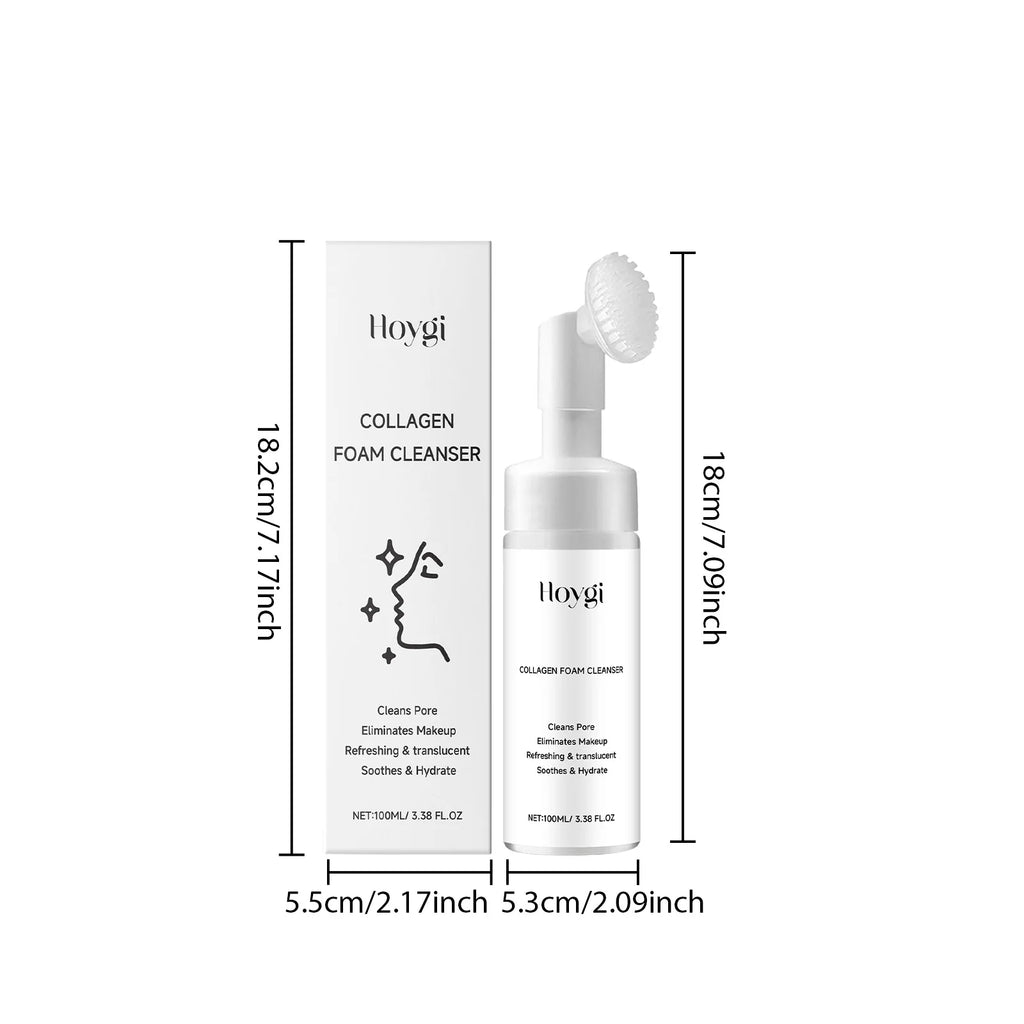 Collagen Facial Cleanser Mousse Deep Cleansing Skincare Controls Oil Moisturizing Firming Face Wash Foam Cleanser Skin Care Oasis Select