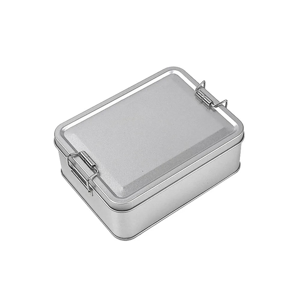 Rectangular Tinplate Storage Box with Lid & Buckle | Gift Tin