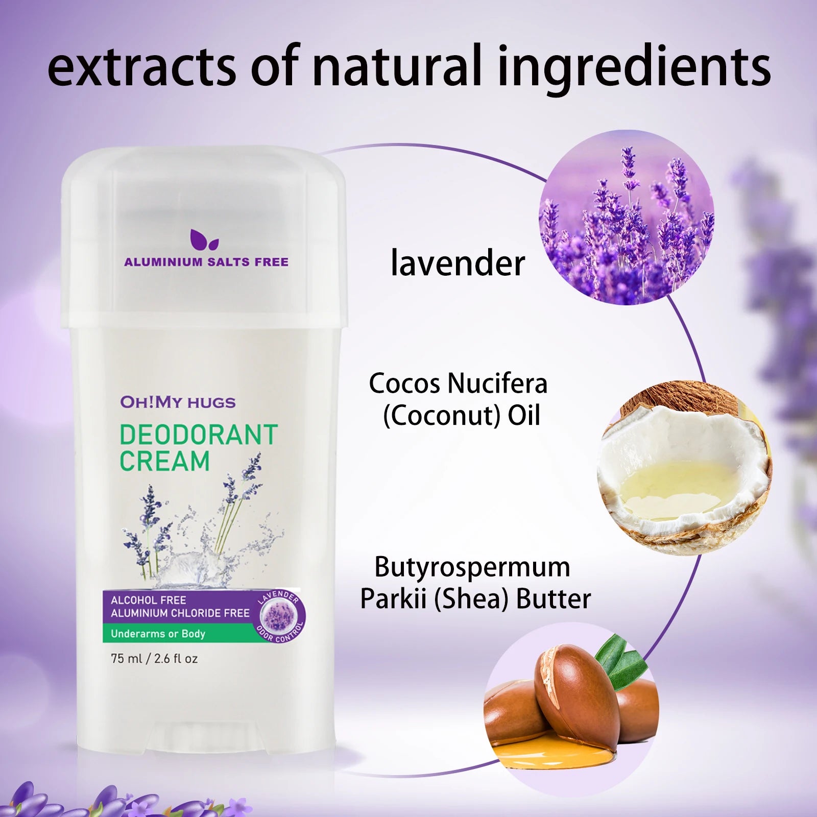 YURHERSU Lavender Deodorant Cream – Unisex All-Day Freshness Deodorant Cream Oasis Select