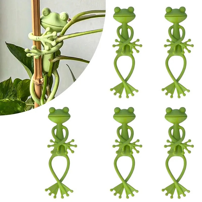 1/3/5/10PCS Frog Plant Stand Tomato Plant Support for Plants Gardening Plant Holder Plant Climbing Fixture Clips Garden Supplies Oasis Select