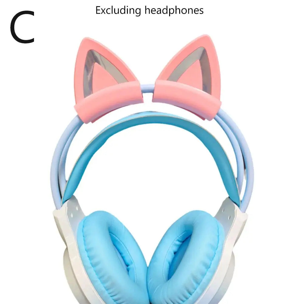 Silicone Cat Ear Headphone Decorations – 2Pcs DIY Mod Set