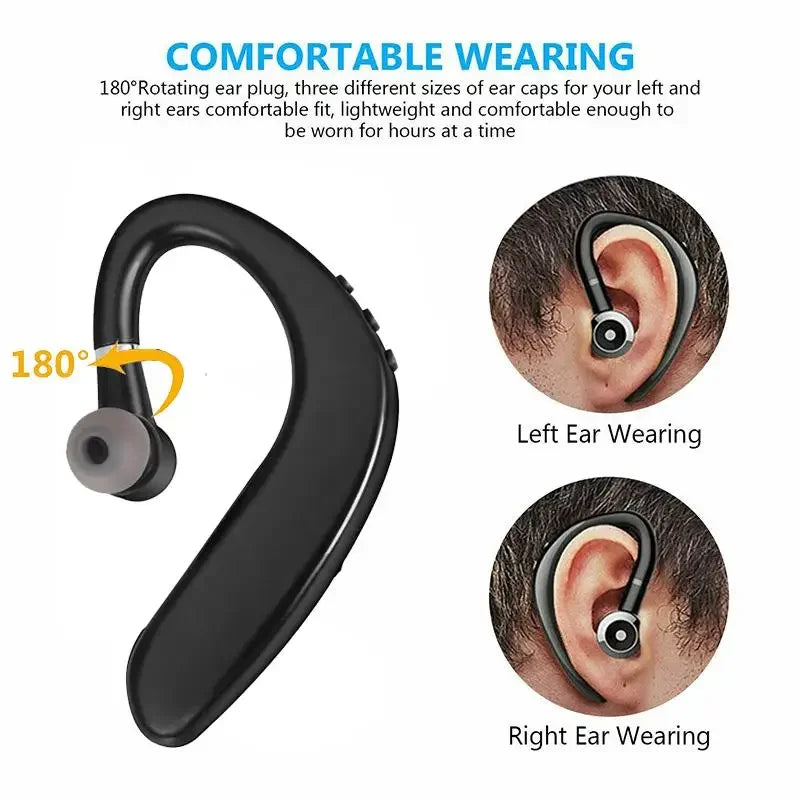 S109 Wireless Bluetooth Headset Single Ear Left and Right Ear Wear Ear-Mounted for iPhone Samsung Xiaomi Phones In-ear Earphones Oasis Select
