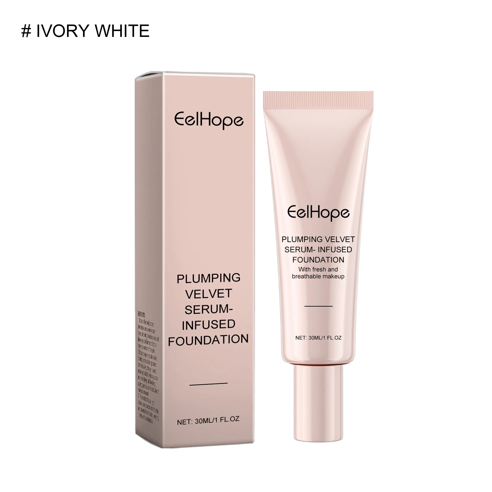 2-in-1 Plumping Velvet Serum-Infused Foundation Makeup Multifunctional Lightweight Magic Color Changing Foundation Cream Matte Oasis Select Ivory white