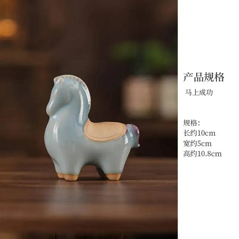 Tea Pet Ornament Living Room Entrance Wine Cabinet Ornament Ceramic Home Living Room Office Tea Pet Supplies Oasis Select 2