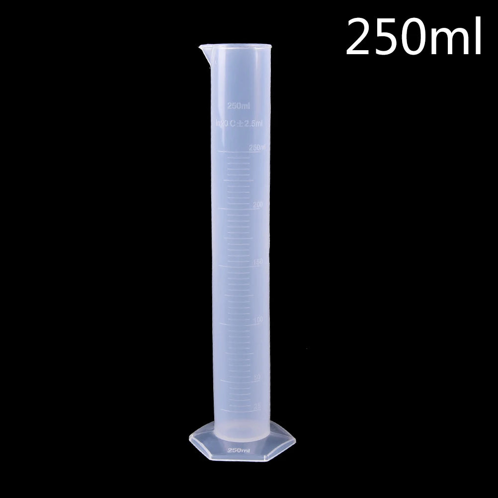 1pcs Transparents Measuring Plastic Graduated Cylinder Plastic Trial Test Liquid Tube Lab Tool 10ml,25ml,50ml,100ml,250ml Oasis Select 250mL