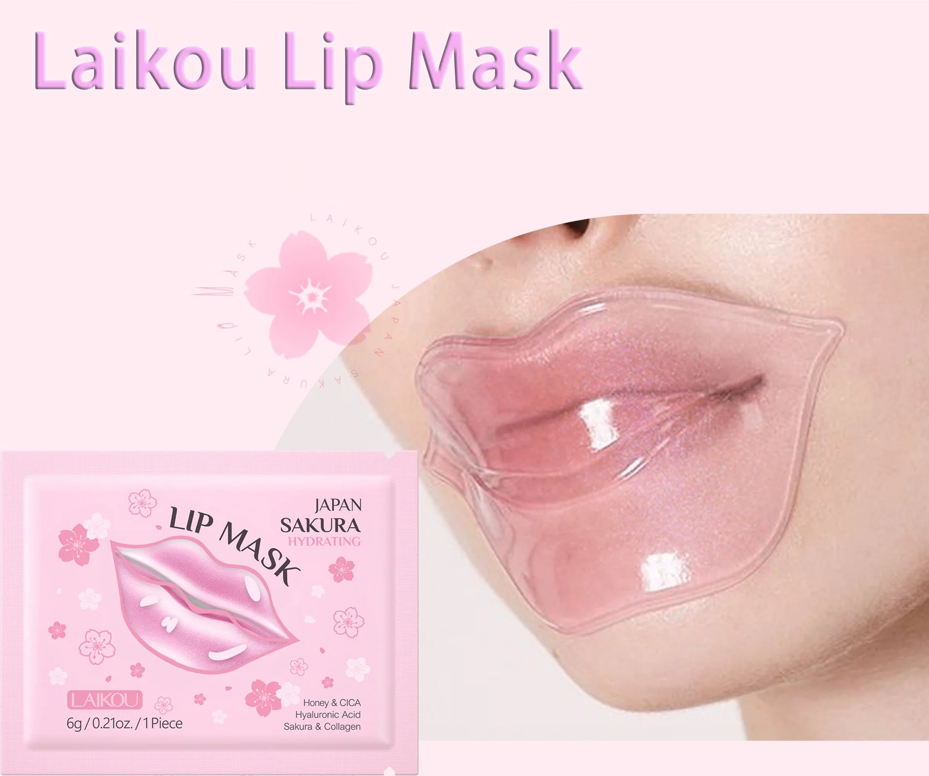 LAIKOU Lip Mask Moisturizing Hydrating Repair Lighten Lip Lines Labial Gel Patch Lips Pad Patches Lip Care Products 10/5PCS Oasis Select