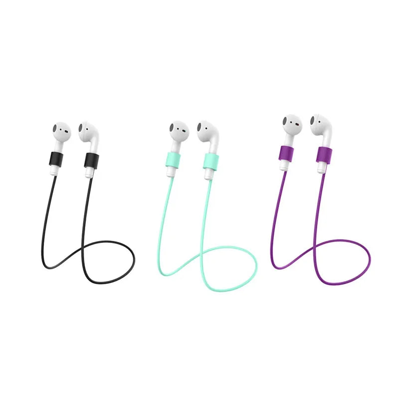 1/3pcs Silicone Strap Magnetic Anti-Lost Rope Bluetooth TWS Earphone Anti Lost Strap For Airpods 1/2/3 Gen Lenovo Earbuds Cord Oasis Select 3pcs mix 2 Magnetic
