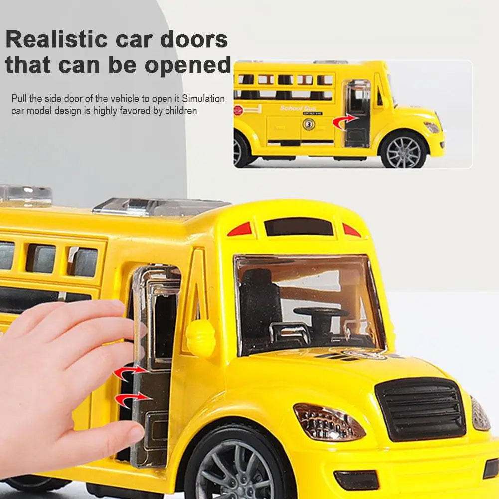 Inertia School Bus Toy with Openable Doors | Kids' Model