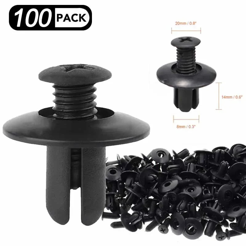 Car Buckle 8mm Hole Plastic Rivets Fixed Buckle Fastener Expansion Screw Auto Vehicle Door Trim Panel Retainer Fastener Clips Oasis Select