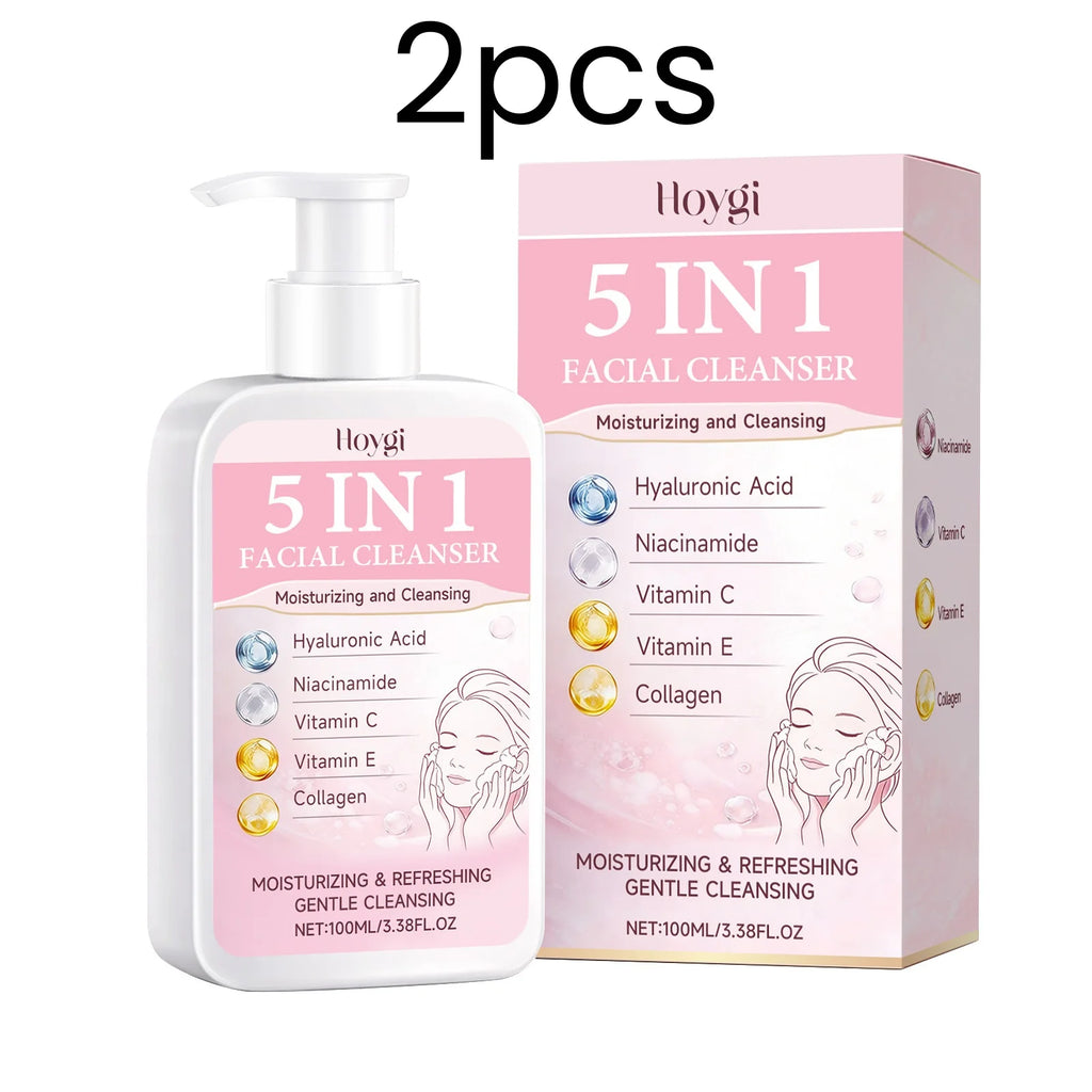 Hoygi 5-in-1 Facial Cleanser – Oil Control & Brightening Foam Facial Cleanser Oasis Select 2pcs