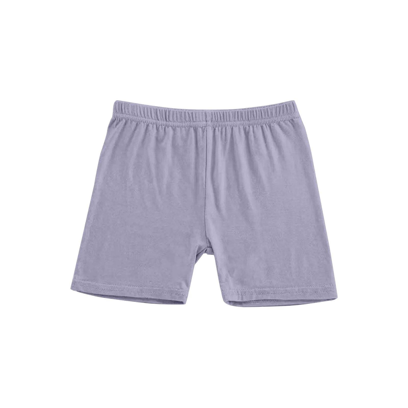 Girls Summer Safety Leggings Cycling Pants Children Anti-emptied Stretch Solid Color Mid-rise Yoga Dancing Shorts 1PC Oasis Select Light Purple 110