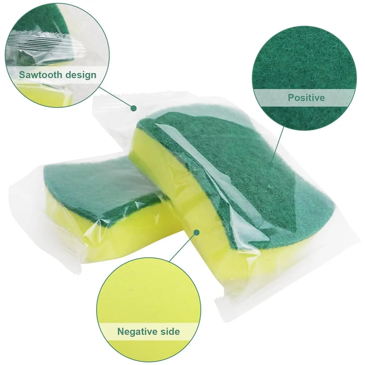 24pcs Highly Absorbent Cleaning Sponges Individually wrapped Pot Rust Stain Sponge Brush Kitchen Grease Cleaner Household Oasis Select