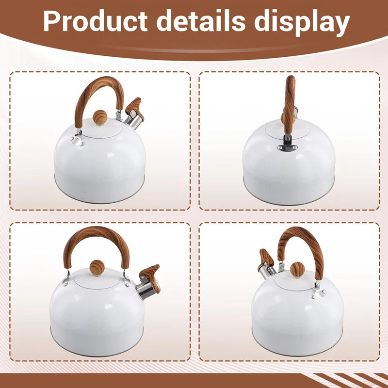 WISH 3 L Tea Kettle Stovetop Whistling Stovetop Tea Kettle For Stove Top,With Handle Oasis Select