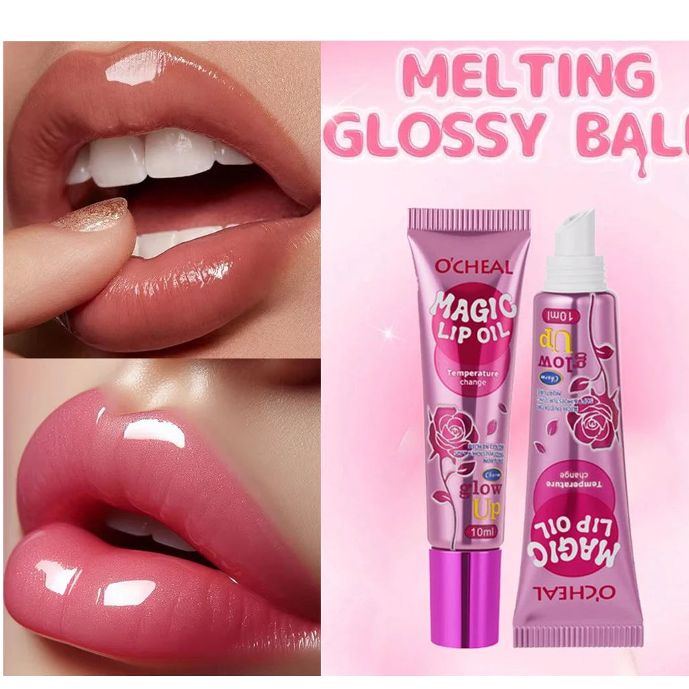 Lip Plumping Tube Lip Gloss Color-Changing Lip Oil Beauty Essence Nourishing Moisturising Sexy Lip Care Plumping Lip Serum Oasis Select
