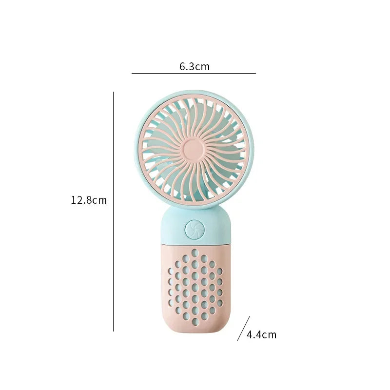 Handheld Mini Fan USB Rechargeable Portable Mute Small Electric Fan Student Dormitory Outdoor Travel Cooling Fan Oasis Select