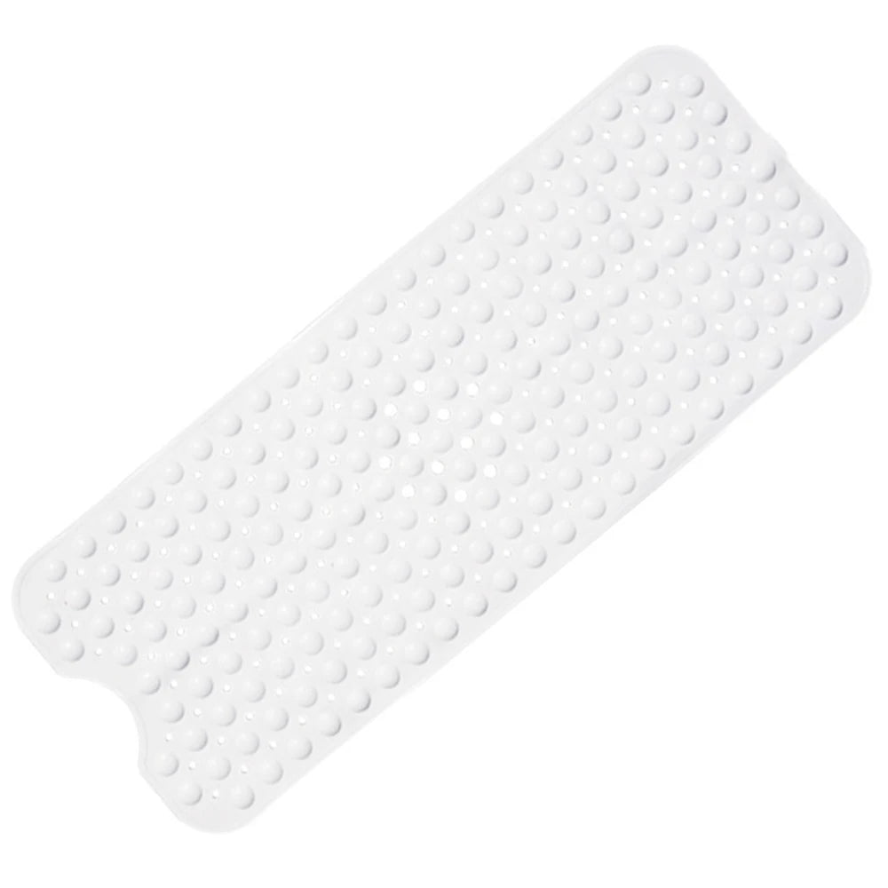 100*40cm Large Size Anti-skid Bath Mats Rectangle Soft Shower Bathroom Massage Mat Suction Cup Non-slip Bathtub Carpet Oasis Select White