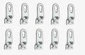 10pcs/Set Picture Hangers Metal Keyhole Hanger Fasteners for Picture Photo Frame Furnniture Cabinet Accessory Oasis Select 10pcs