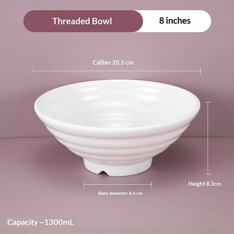 Thickened Melamine Noodle Bowl Household Plastic Tableware Restaurant Commercial Ramen Salad Bowl Not Easily Broken Soup Bowls Oasis Select D
