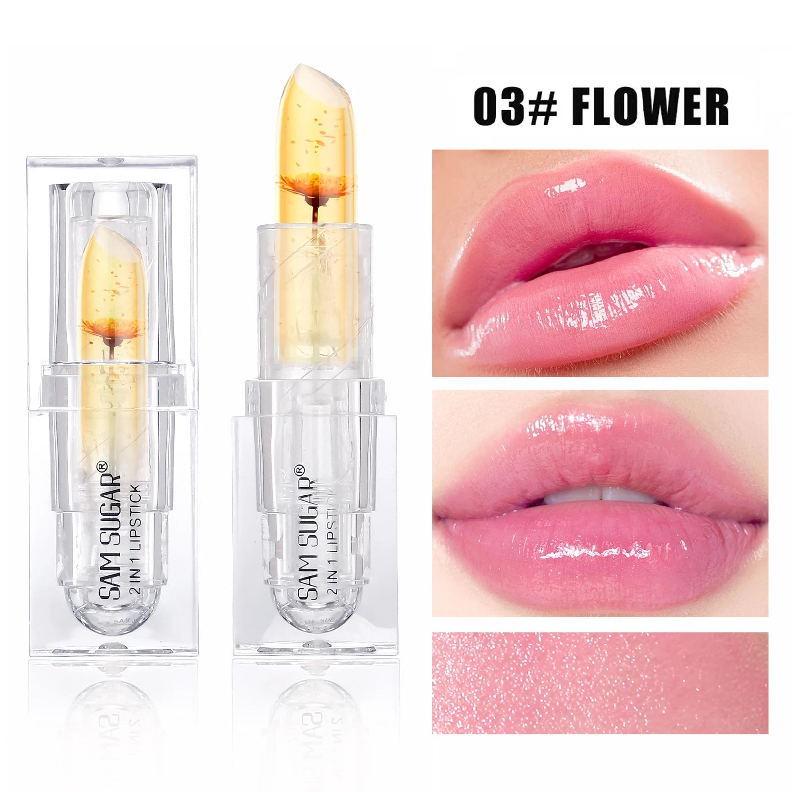 SAM SUGAR Gold Foil Color-Changing Lipstick & Lip Balm