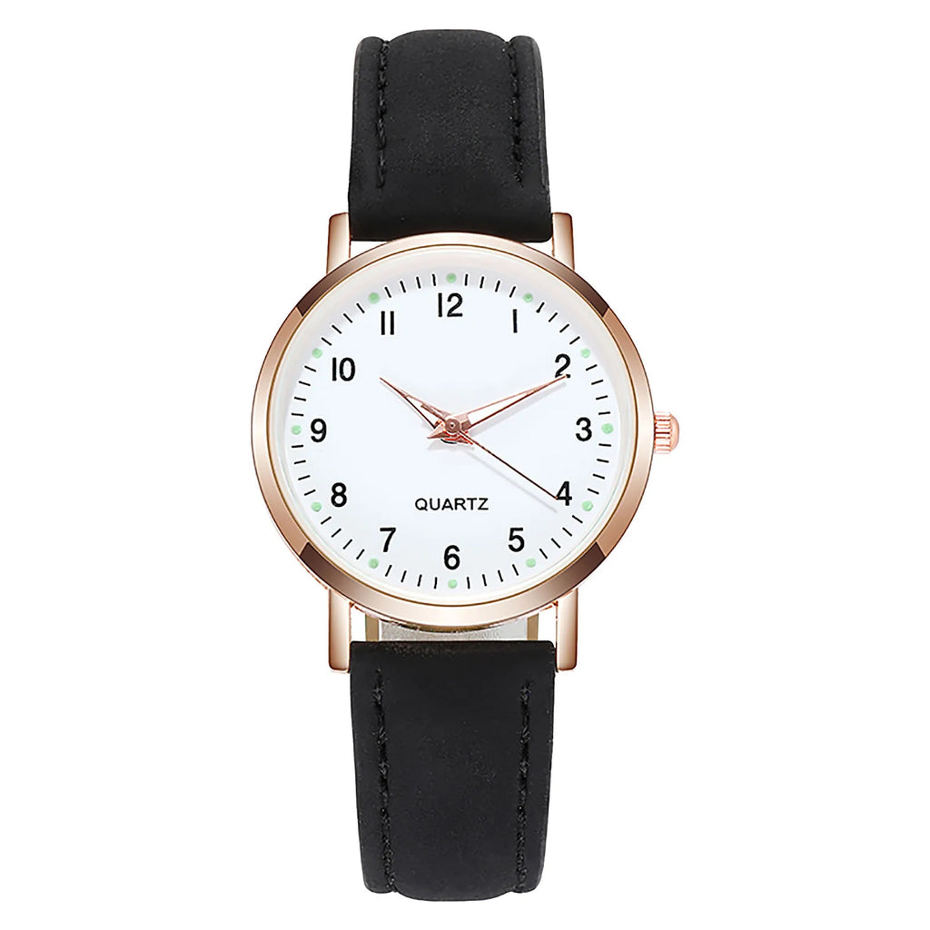 Women's Diamond Luminous Retro Quartz Watch – Leather Strap Ladies Quartz Watch Oasis Select