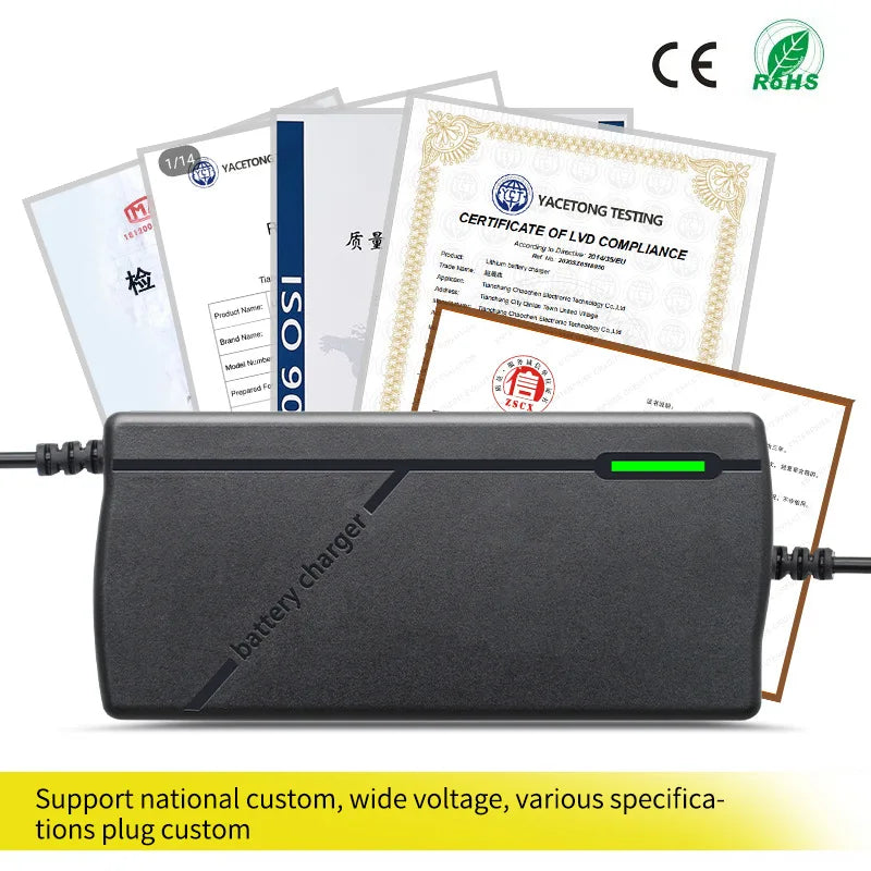 52V 14S 58.8V 2A Lithium Battery Charger With 12mm-3pin GX16 Connector For ZERO 8 ZERO 9 ZERO 10X VSETT 9 Li-ion Battery Charger Oasis Select