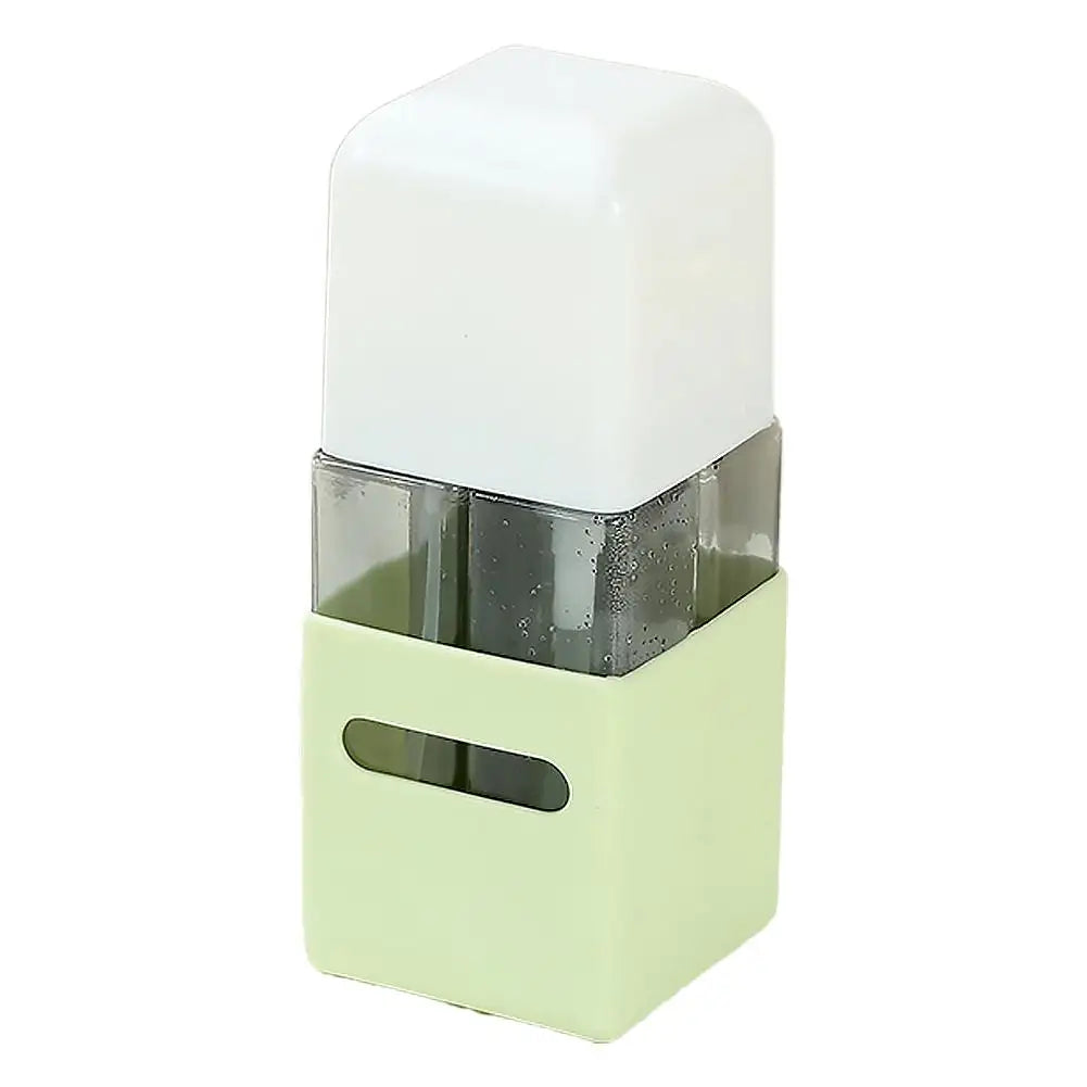 4 in 1 Travel Dispenser Bottle, 60ml X4 Refillable Shampoo and Conditioner Bottles Set Toiletries Container for Body Wash/Lotion Oasis Select green-square