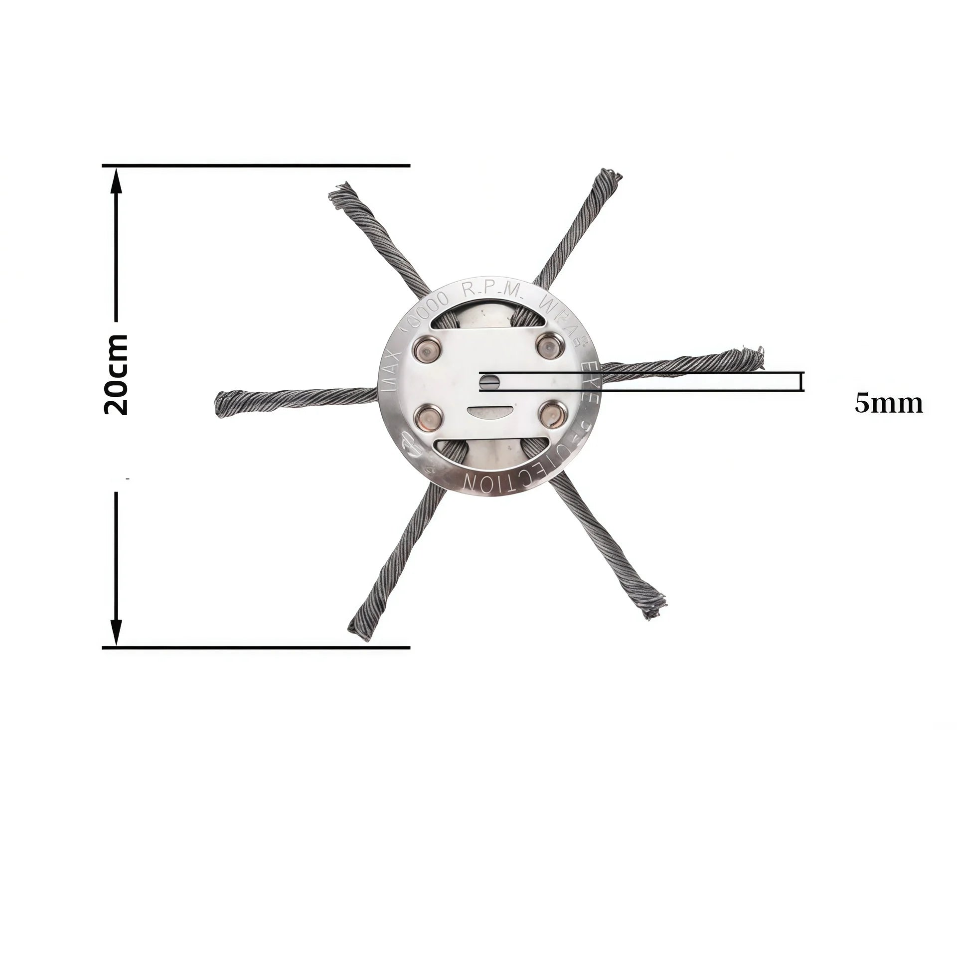 Weed Brush Head Steel Wire Wheel Grass Trimmer Head Removal Moss Rust Lawn Mower Grass Brush Disc Weed Brush Trimmer Heads Oasis Select 6 head