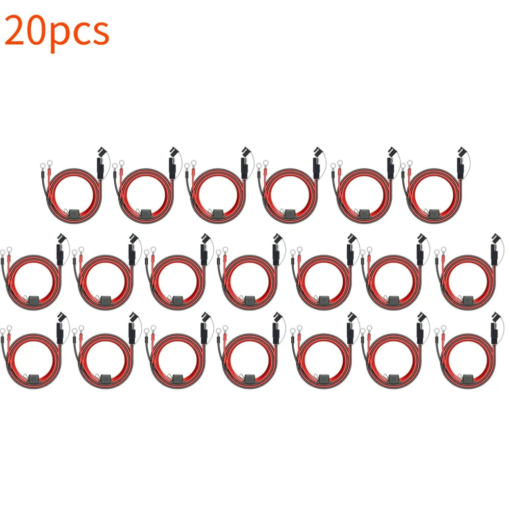 Charger Cable For Motorcycle Battery Terminal To SAE Quick Extension Cable With 10A Fuse O Connector Battery Charger Adapter Oasis Select 20pcs