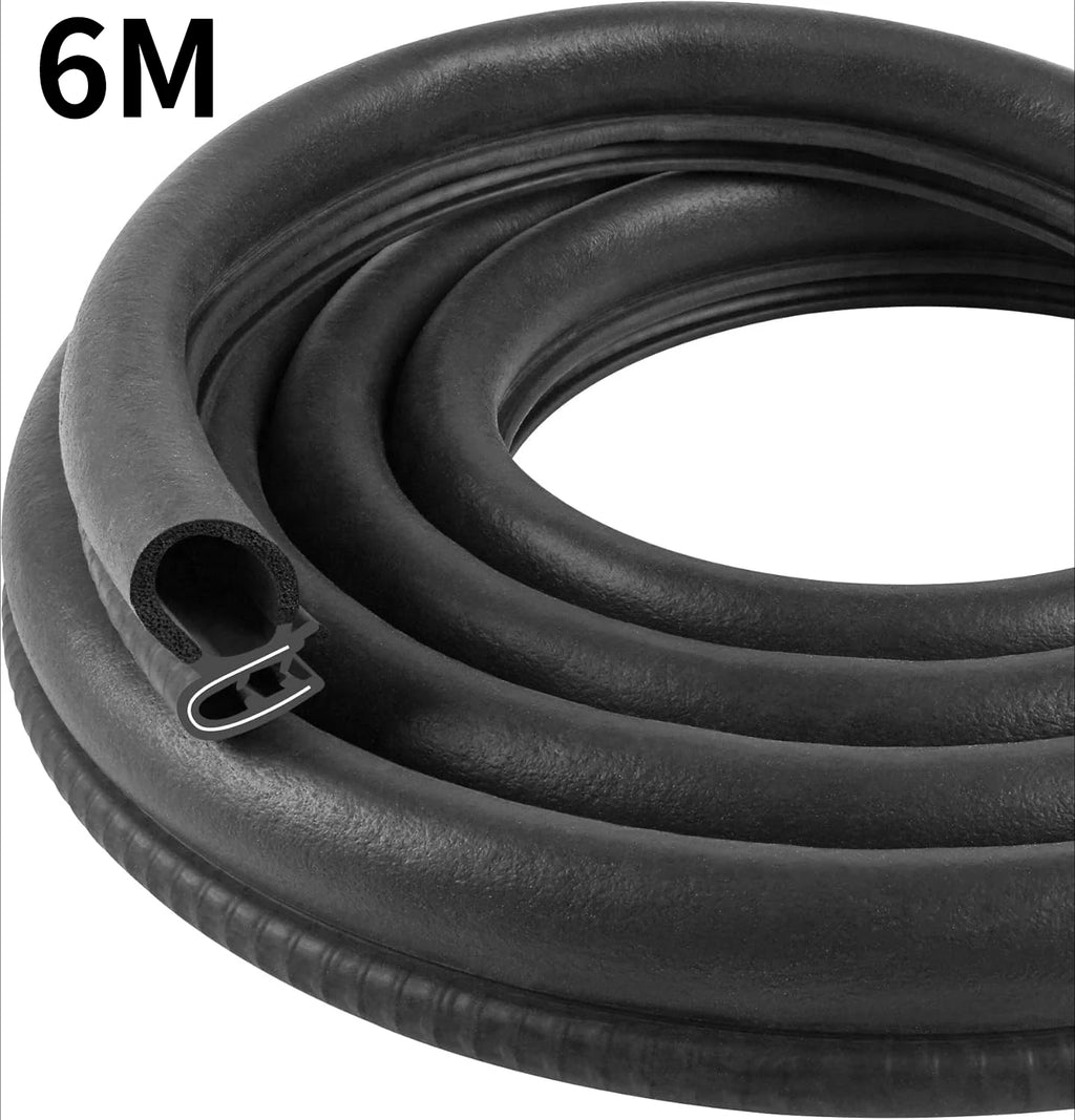 Weather Striping Trim Seal Durable Car Door Rubber Edge Trim Automotive Weather Stripping Edge Guard for Cars Trucks Oasis Select 6 meters-SIDE TUBE