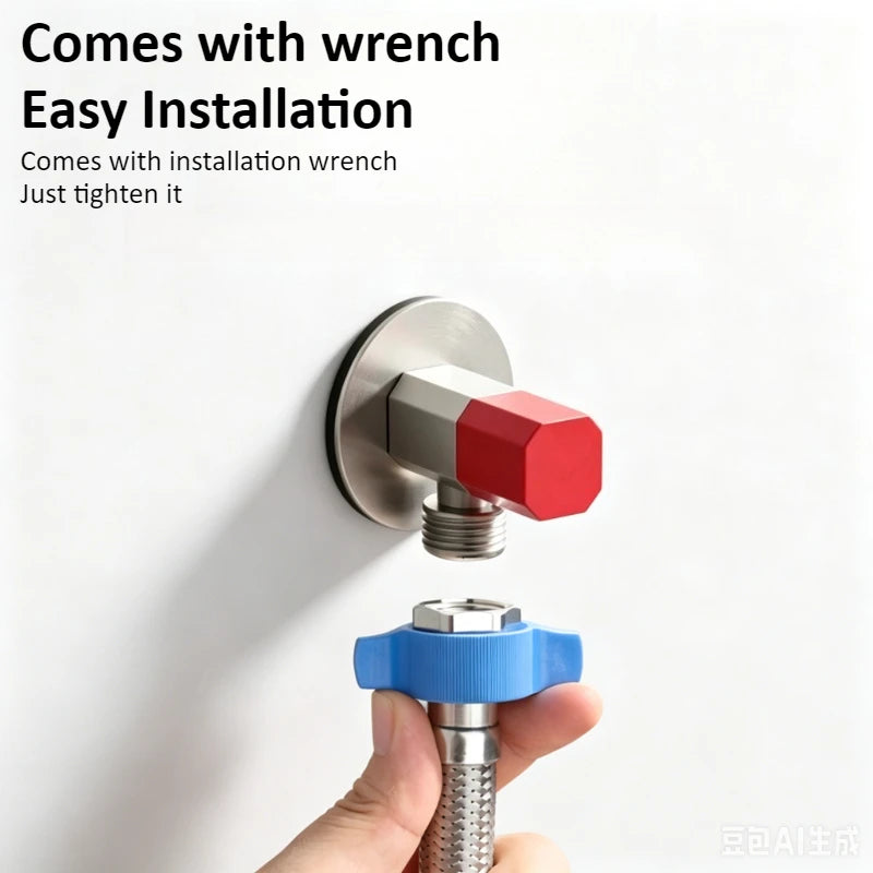 Brass Red Blue Angle Valve Hot and Cold Water Valve Bathroom Thread Bathroom Faucet Water Heater Filling Valve Accessories Oasis Select
