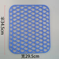 Multifunctional Silicone Sink Mat Insulation Pad Kitchen Drainer Bottom Protection Anti-scratch Slip Anti-splash Filter Mesh Oasis Select Blue 34.5X29.5CM
