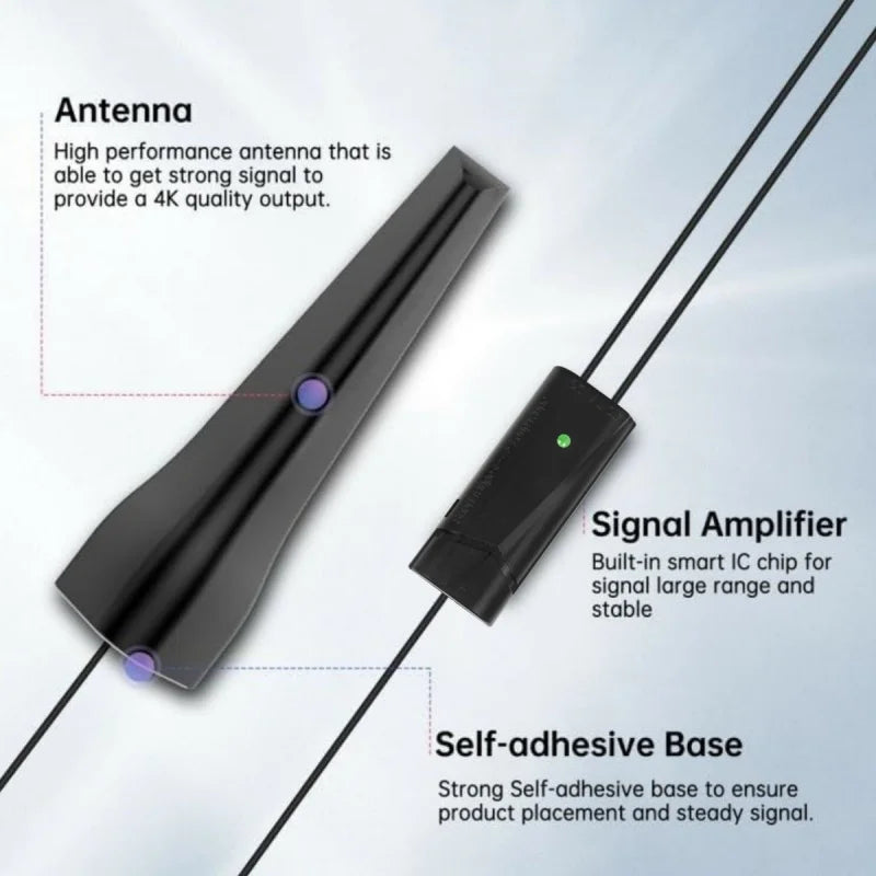 High-Definition Digital TV Antenna ATSC DVB-T2 HDTV Omnidirectional Diamond Terrestrial Wave for European And American 2025 Priv Oasis Select