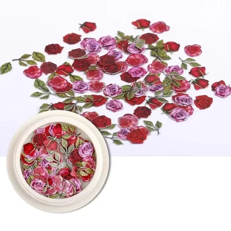 1/3/4Pcs Mixed-color Dried Flowers Resin Craft Dry Flowers Nail Art Decoration Natural Ultra-thin Mini Nail Flowers Oasis Select
